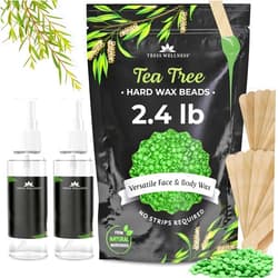 Tress Wellness Hard Wax Beads Wax Beans Kit 2.4 lb - Hard Wax Beads - Hair Removal Wax - body wax - Brazilian Bikini Tea Tree