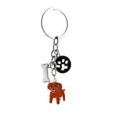 Garden Miller Key-ring Keychain,Cute Metal Small Dog Puppy Keychain Keyring Keyfob Car Bag Charm Dog Tag Chains Birthday