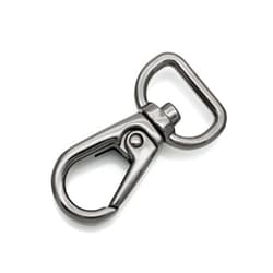 CRAFTMEMORE 4pcs Snap Hooks Lobster Clasp Heavy Duty Metal Push Gate Swivel Clasps Purse Bag Charm SC47 (Gunmetal Black)