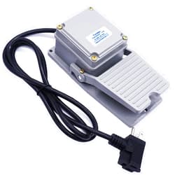 Twidec/Heavy Duty Foot Switch SPDT NO NC AC 380V 15A Electric Pedal Momentary Foot Pedal Switch with 5-ft Cable with Piggyback Plug (3-Pronged) LT-3-XCT