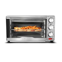 Gourmia GTF7350 6-in-1 Multi-function, Stainless Steel Air Fryer Oven - 6 Cooking Functions - Fry Basket, Oven Rack, Baking Pan & Crumb Tray, Included + Recipe Book