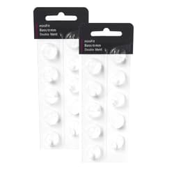 KH HAIKE Hearing Aid Domes for Oticon Replacements, Oticon Minifit Double Vent Bass Domes (10 mm/2 Packs）, Universal Domes for Oticon Hearing Aid Supplies.