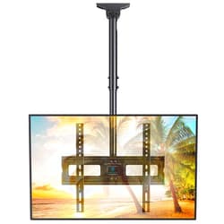 PERLESMITH Ceiling TV Mount for 26-65 inch Flat Screen Displays, Hanging Adjustable Ceiling TV Bracket Fits Most LCD LED OLED 4K TVs, Pole Ceiling Mount Holds up to 110lbs, Max VESA 400x400mm, PSCM2