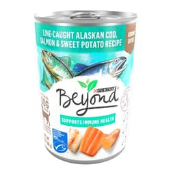 Purina Beyond Cod, Salmon and Sweet Potato Natural Ground Grain Free Wet Dog Food Pate - (Pack of 12) 13 oz. Cans.