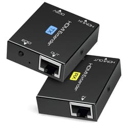 Ozvavzk HDMI Extender Over Cat5e/6/7 Ethernet UP to 200 Feet 1080P@60Hz with EDID POC Function Transmitter and Receiver (Only TX Need Power Supply)