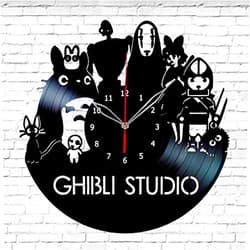 Clock Art Decor Vinyl Clock - Ghibli Studio - Handmade Wall Clock - Vinyl Art Home Decor - Unique Vinyl Record Wall Clock - Custom Exclusive Vinyl Record Clock - Original Gift Idea