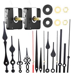 Mudder 2 Pieces High Torque Long Shaft Clock Movement Mechanism with 5 Different Pairs of Hands Clock Repair Parts Replacement (28 mm/ 1.1 Inches)