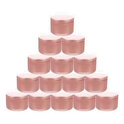 Ciieeo 24pcs Candle Tins Small tins with lids tin Box 2 oz tins with lids 2oz Aluminum Tins