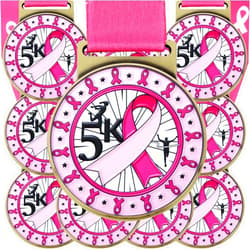 Huquary 12 Pcs Breast Cancer Awareness Award Medals 2