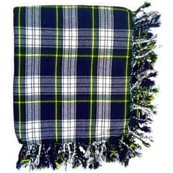 AAR Products AAR Kilt Fly Plaid Acrylic Wool Scarf Rolled Fringe Shawl