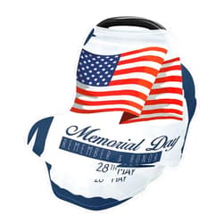 RSEBIDR US Flag Memorial Day Nursing Cover Breastfeeding Scarf Baby Car Seat Covers Infant Stroller Cover Car Seat Canopy for Girls and Boys