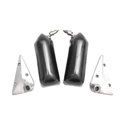 BEUTEE 2pcs Universal Racing Craft Square F1 Style Mirror Copy Carbon Fiber Car Side Mirror Rearview Mirror