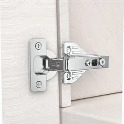 Chibery 20 Pack Full Overlay Soft Close Concealed Hinges, Small Door Gap, Clip-on Plate, Face Frame Door, Self Closing Hidden Satin Nickel 3D Hinge, 105° Open Angle Concealed Stainless Steel Hinges