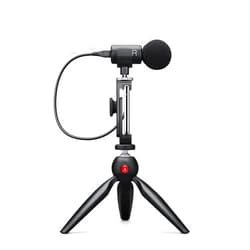 Generic Digital Stereo Condenser Microphone Kit for Apple and Android Devices, Includes Mini Tripod, Phone Clamp, iOS and USB-C Cables for Superior Compatibility and Connectivity
