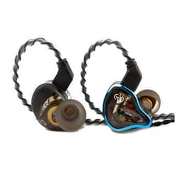 Kinboofi CCZ Warrior in Ear Monitors,Stereo Wired Earbuds,10mm Dual Magnetic Circuit DD in-Ear HiFi IEM Earphone, Noise Cancelling Headphones with Detachable Cable for Musicians (Sky Blue, No Mic)…