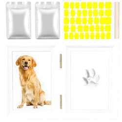SlowTon Pet Paw Print Photo Frame Kit - Pet Paw Print Impression Kit with Clay Imprint Kit, Memorial Pawprint Kit for Dogs Cats, Personalized Gift Keepsake for Pet Lovers (2 Clays)