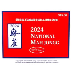 FOTN 2024 National Standard Mahjong Cards Official Rules and Hands - Large Size - 1 Pcs