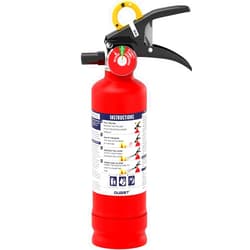 Ougist ABC Dry Powder Fire Extinguisher, 2.5 lb – 1-A:10-B:C Rated, Fire Extinguisher for Home, Kitchen, Office & Vehicle, Fire Extinguisher with Easy-Grip Handle & Quick Release, Model FF1KG, 1 Pack