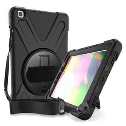 Procase Galaxy Tab A 8.0 2019 Case T290 T295, Rugged Heavy Duty Shockproof Rotating Kickstand Protective Cover for Galaxy Tab A 8.0 inch 2019 Without S Pen Model Sm-T290 (Wi-Fi) Sm-T295 (LTE) –Black
