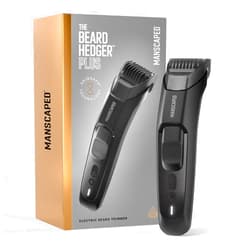 MANSCAPED® The Beard Hedger® PLUS, Men's Adjustable Beard & Mustache Trimmer with 14 Length Settings (1–20mm), Stainless Steel Blade, Waterproof Cordless Grooming, Travel Lock, USB-C Rechargeable