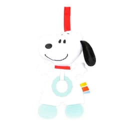 Kids Preferred Peanuts Snoopy Baby Sensory Toy Crinkle Blanket Stuffed Animal for Newborn Infants and Babies Teether Toys with Stroller Car Seat Loop