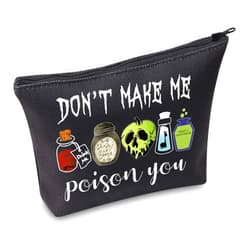 TSOTMO Evil Queen Bag Gifts Poison Zipper Makeup Pouch Witch Poison Villains Inspired Bag for Villains Fans