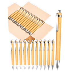 Lyforx Bamboo Pens Bulk Wooden Bamboo Pens Engraving Wooden Ballpoint Pen Customizable Gift Pen Bulk 50pcs