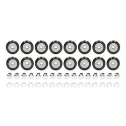 PerGar 48 PCS 3D Printer POM Pulley Wheel Set, Low Friction Precise Steel Pulley Set, Included 16 PCS Pulley Wheels 16 PCS Eccentric Spacer 16 PCS Round Column for 3D Printers (Black