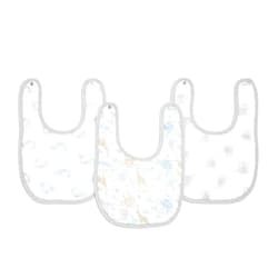 aden + anais Essentials Snap Baby Bib, 100% Cotton Muslin, 3 Layer Burp Cloth, Super Soft & Absorbent for Infants, Newborns and Toddlers, Adjustable with Snaps, 3 Pack, Natural History