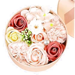 Giga Gud Luxury Beautiful Flora Scented Roses/Carnation Flower Bath Soap with Stem, Flower Soap in Gift Box, Gift for Birthday/Valentine's Day/Mother's Day (Pink)