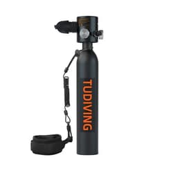 TUDIVING-0.5L Mini Scuba Tank,Reusable Dive Portable Lungs,Support 5-10 Minutes Underwater Breathing Lung Tank