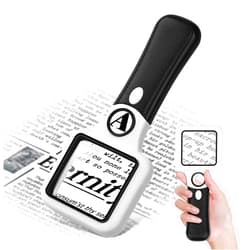 NZQXJXZ Compact Magnifying Glass with Lights,45X 10X Small Handheld Lighted Magnifier, 3 LED Light Magnifying Glass for Reading Small Prints & Low Vision Seniors Rectangle 1PACK