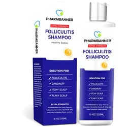 PHARMBANNER Folliculitis Shampoo, Seborrheic Dermatitis Shampoo, Anti Dandruff Shampoo, Antifungal Shampoo, Folliculitis Treatment, Dandruff Treatment, Scalp Psoriasis Treatment, Relieve From Itchy & Dry Scalp