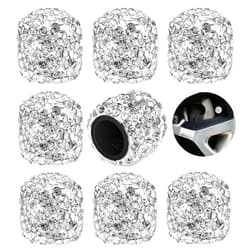 Bremorou 8 Pcs Air Valve Caps For Car Tires Replacement Tire Valve Cap Bling Tire Valve Stem Caps Universal Car Wheel Tire Valve Crystal Rhinestone Car Tire Valve Stem Caps For Cars Vehicle Motorcycles Bicycle