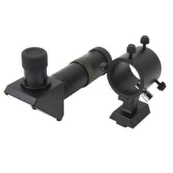 Sanpyl Right Angle Viewfinder, 30mm Large Aperture Finderscope, 120mm Focal Length 6X Magnification Right Angle Correct Image Optical Finder, Metal Bracket, for Astronomical Telescope