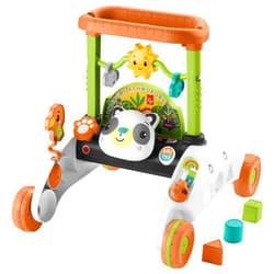 Fisher-Price Baby & Toddler Toy 2-Sided Steady Speed Panda Walker with Smart Stages Learning & Blocks for Ages 6+ Months