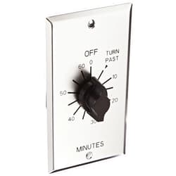 NSI TORK C560M Spring-Wound In-Wall Twist Timer with Commercial Style Metal Plate and 60-Minute Length for Automatic Shutoff of Motors or Lights