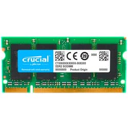 Crucial 2GB Single DDR2 667MHz (PC2-5300) CL5 SODIMM 200-Pin Notebook Memory Module CT25664AC667