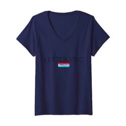 MOIEN by PENTAMOBY Womens Lëtzebuerg Luxembourg City Travel Holiday City trip Culture V-Neck T-Shirt