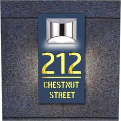 FERATORS Personalized Solar Address Sign Lighted House Numbers for Outside Custom House Numbers and Address Sign LED Illuminated Address Numbers for House Waterproof Address Plaque for Home Street Yard Garden