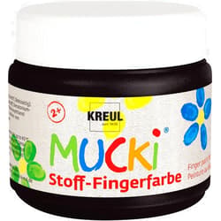 KREUL Eduplay 250077 Mucki 28106 Fabric Finger Paint 150 ml Black