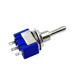 Generic 1Pcs Miniature Toggle Switch Single Pole Double Throw SPDT (MTS103) ON-Off-ON 120VAC 6A 1/4 Inch Mounting MTS-103