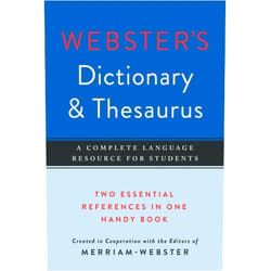 By Editors of Merriam-Webster (Author), Merriam-Webster (Editor) Webster's Dictionary & Thesaurus, Newest Edition