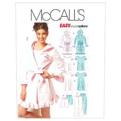 McCall's Patterns M5534 Misses' Robe, Belt, Top, Nightgown, Shorts and Pants, Size AX5 (4-6-8-10-12)