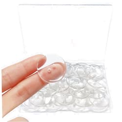 Yuntop 50Pcs Buttons 2 Hole, Resin Clear Buttons for Sewing and DIY Craft(1 Inch)