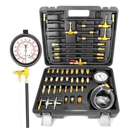 Uprimu Pro Fuel Injection Pressure Tester Kit Gauge 0-140 PSI with 9.49,7.89,6.30 Fuel Line Fittings