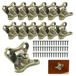BokWin 12 Pack Butterfly Corner Brace Detachable Corner Brace L Bracket - Metal Right Angle Brackets for Wood Furniture Cabinets Shelves Tables Chairs Beds - Holiday Decorations Support（Green Bronze）