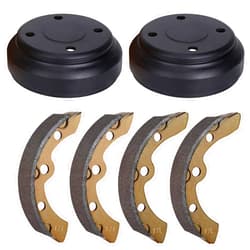 10L0L Golf Cart Brake Drums & Brake Shoes Kit for Club Car DS 1995-Up and Precedent 2004-Up Gas and Electric Golf Carts, Replace OEM 101791101 1018232-01 10603
