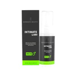 Impressive Smile Impressive Beauty Intimate Wash for Men Natural Organic with Tea Tree Oil | pH Balanced Foam Cleansing | Removes Sweat, Bad Odor, Itching, and Irritation | 4.05 fl. oz.