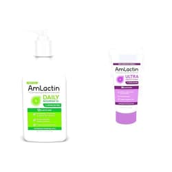 AmLactin Daily Moisturizing 7.9 oz Lotion and Ultra Smoothing 4.9 oz Cream Bundle for Dry Skin
